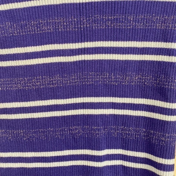 Basic Editions Blue Striped Long Sleeve Turtleneck Sweater | NWOT | Medium - Picture 3 of 10